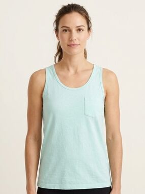 J.Crew Garment Dyed Tank Top Mint Green XXS Pocket Casual Basic Minimalist Y2K